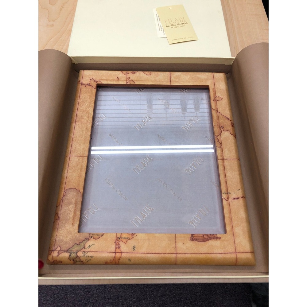 Leather Photo Frame - 8 x 10 ALVIERO MARTINI 1A Classe Geo -NWB - Picture 3 of 10
